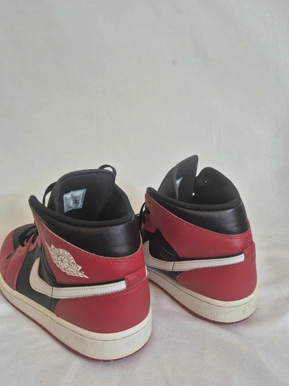 Nike Air Jordan  1 Mid  Men’s  Sneakers — Black/Red/White